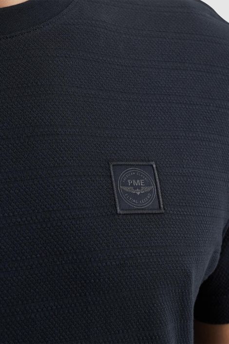 PME legend short sleeve r-neck jacquard strip
